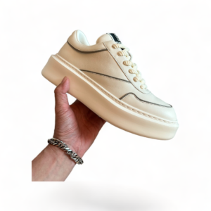 beige sneakers