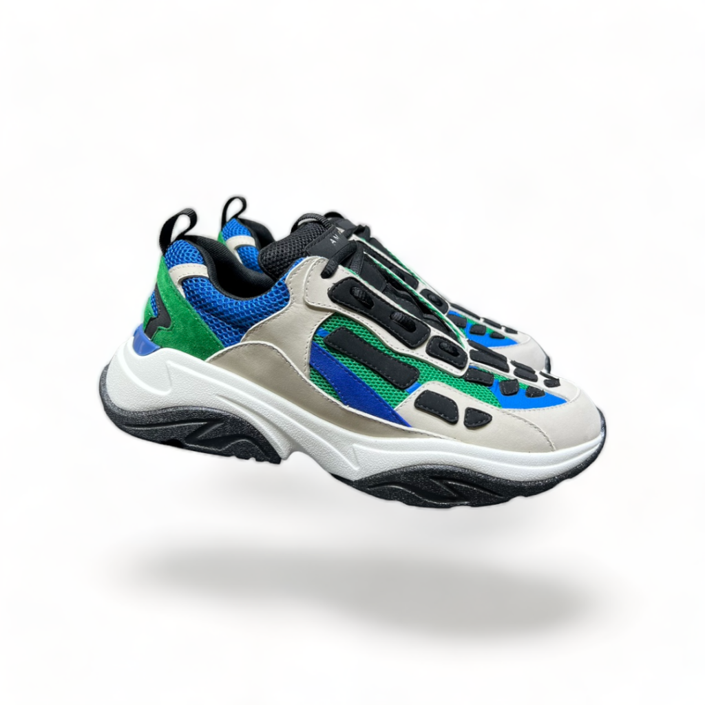 amiri bone Runner chunky sneakers green&blue