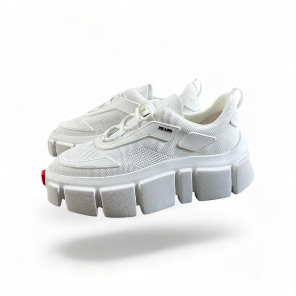 prada Thick Laceless Sneakers white
