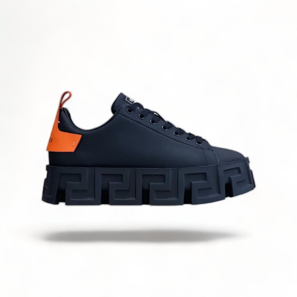 versace logo low-top sneakers black-o