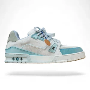 LOUIS VUITTON trainer light blue&white