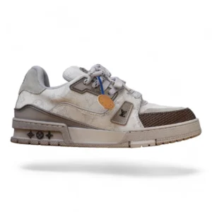 LOUIS VUITTON trainer brown&white