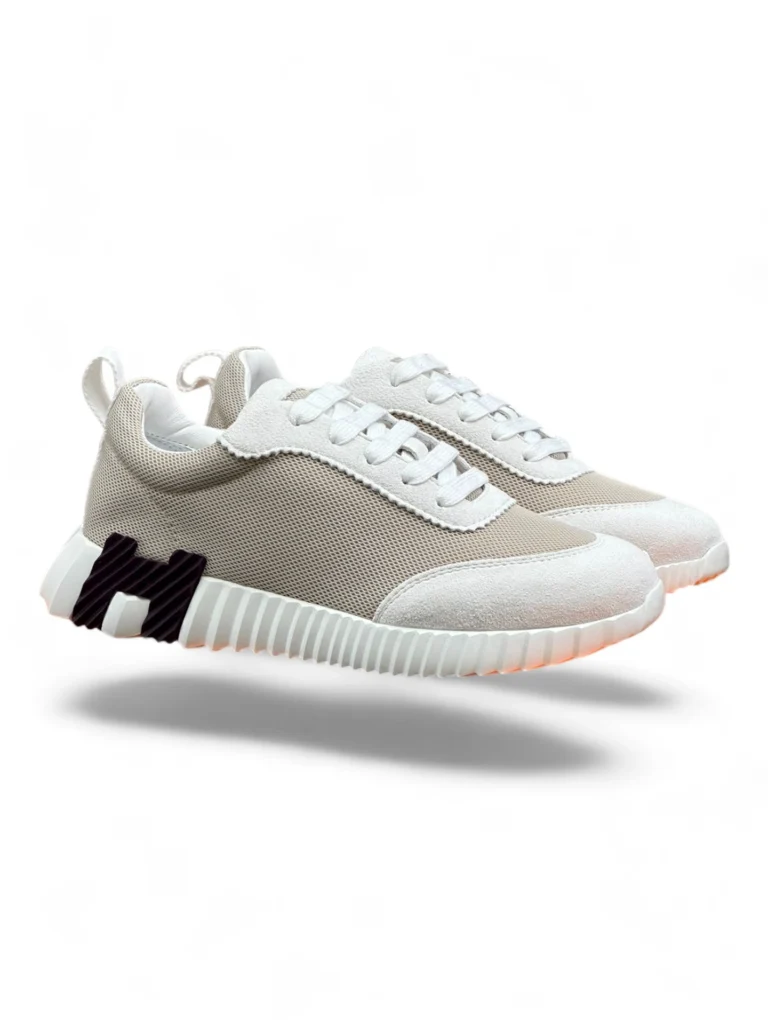 HERMES bounce beige&white