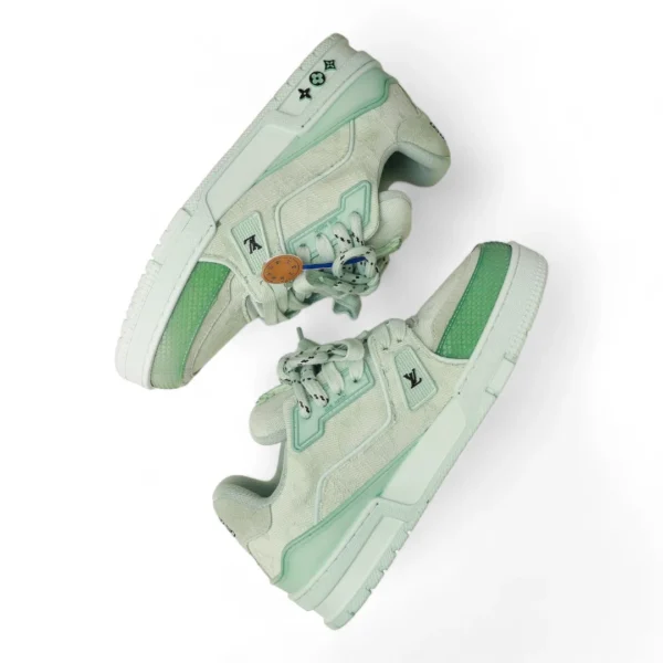 LOUIS VUITTON trainer green&white