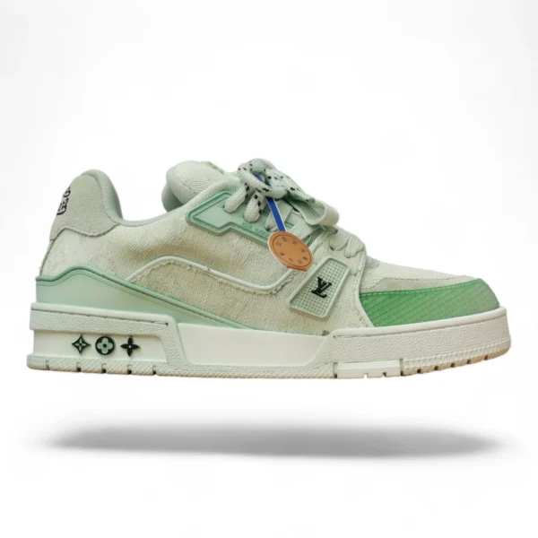 LOUIS VUITTON trainer green&white