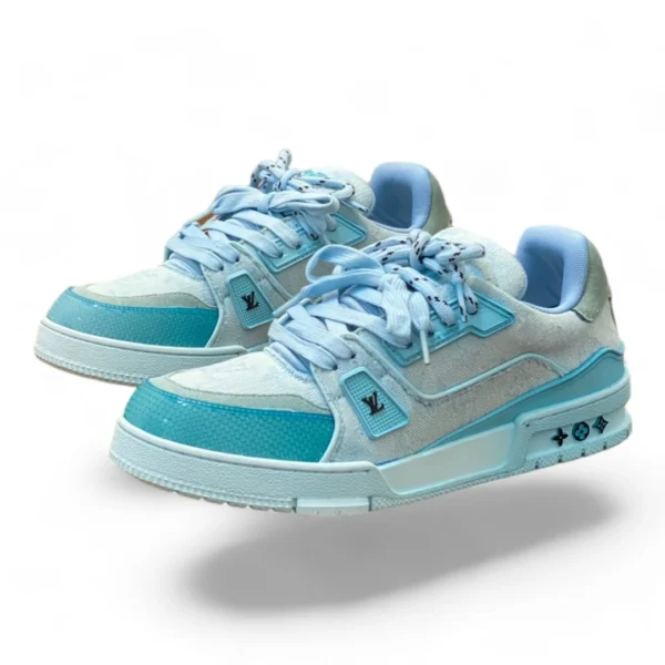 LOUIS VUITTON trainer light blue&teal
