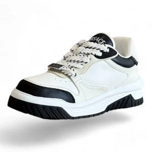 VERSACE skate sneaker white&black