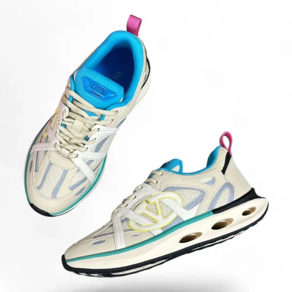 VALENTINO running sneakers beige&blue