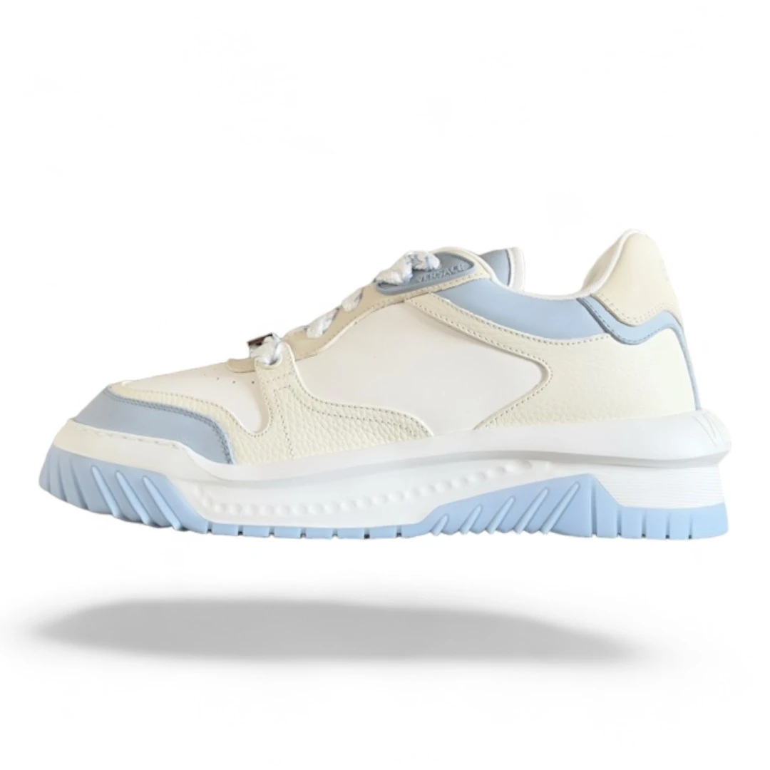 VERSACE greca sneaker white&light blue