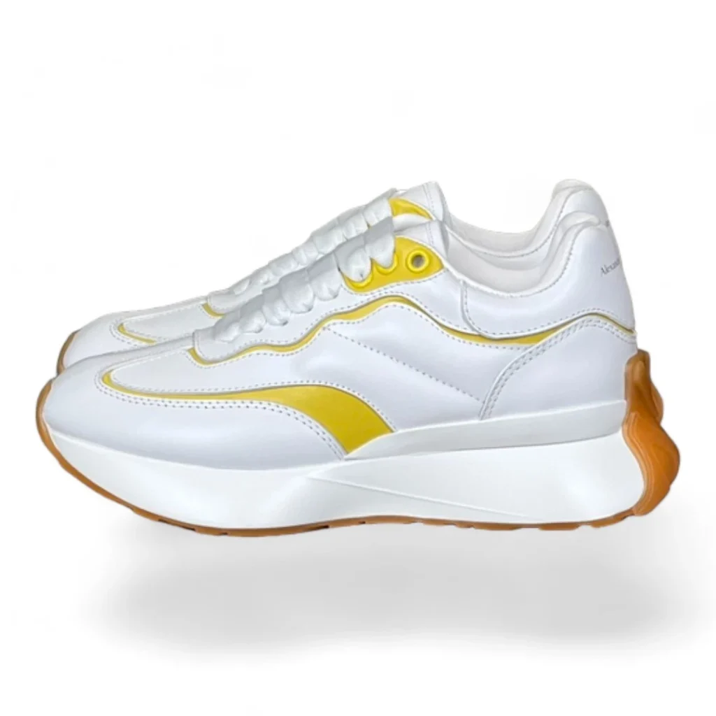 ALEXANDER MCQUEEN oversized runner white and yellow