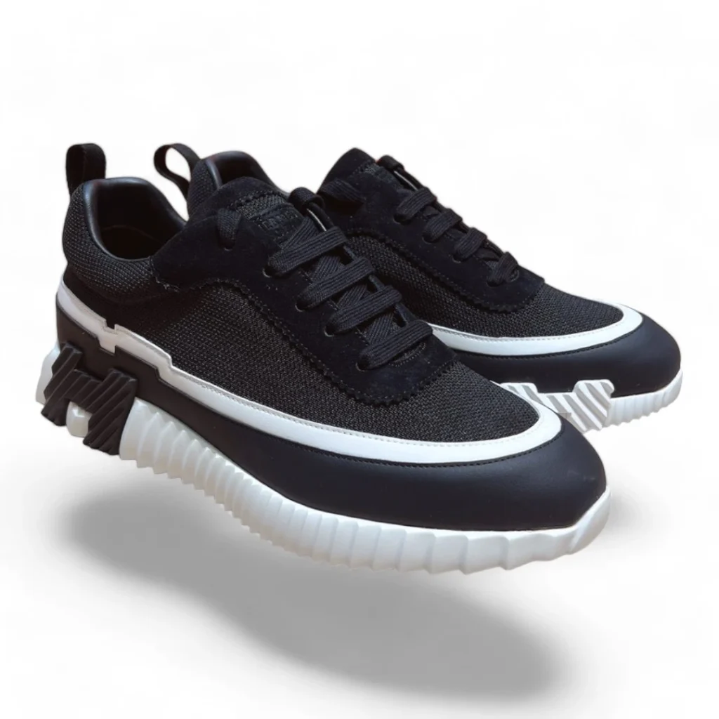 HERMES bounce sneaker black&white
