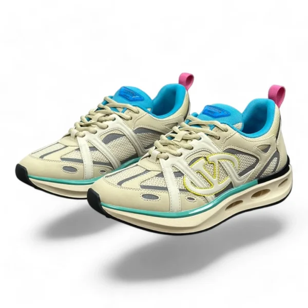 VALENTINO running sneakers beige&blue