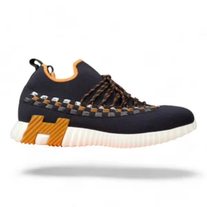 HERMES paris sneakers black&orange