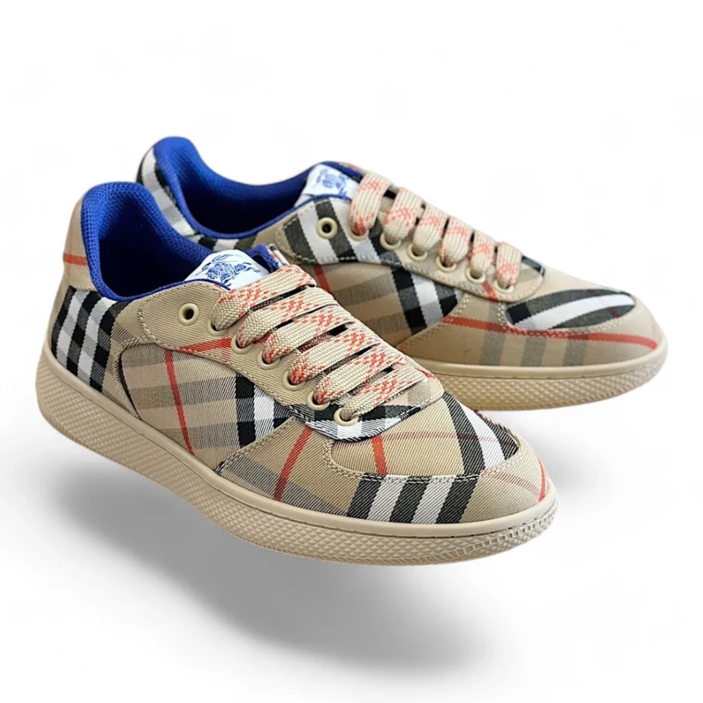 BURBERRY vintage check sneakers beige
