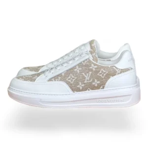 LOUIS VUITTON time out sneaker white and beige