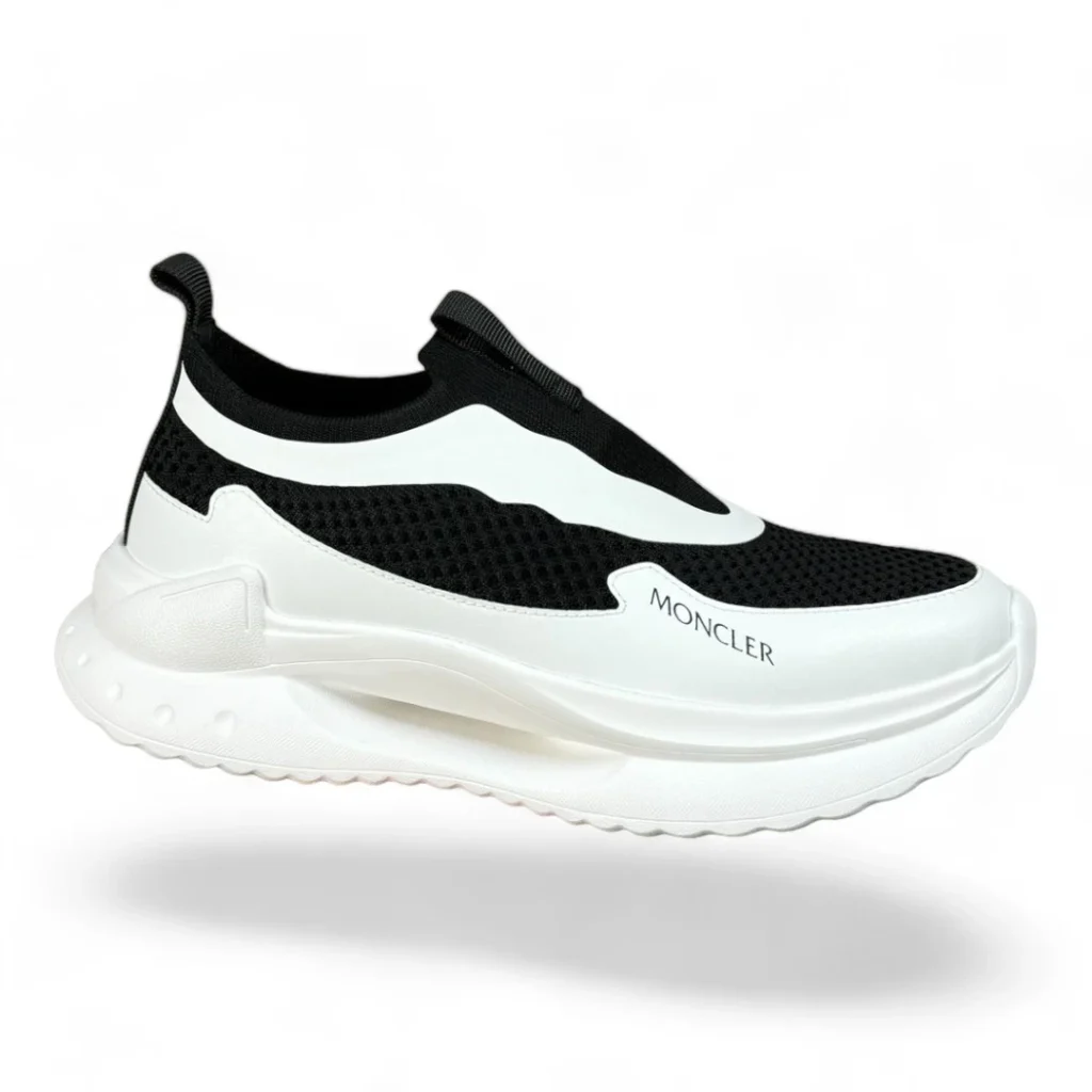 MONCLER bubble sneaker black and white