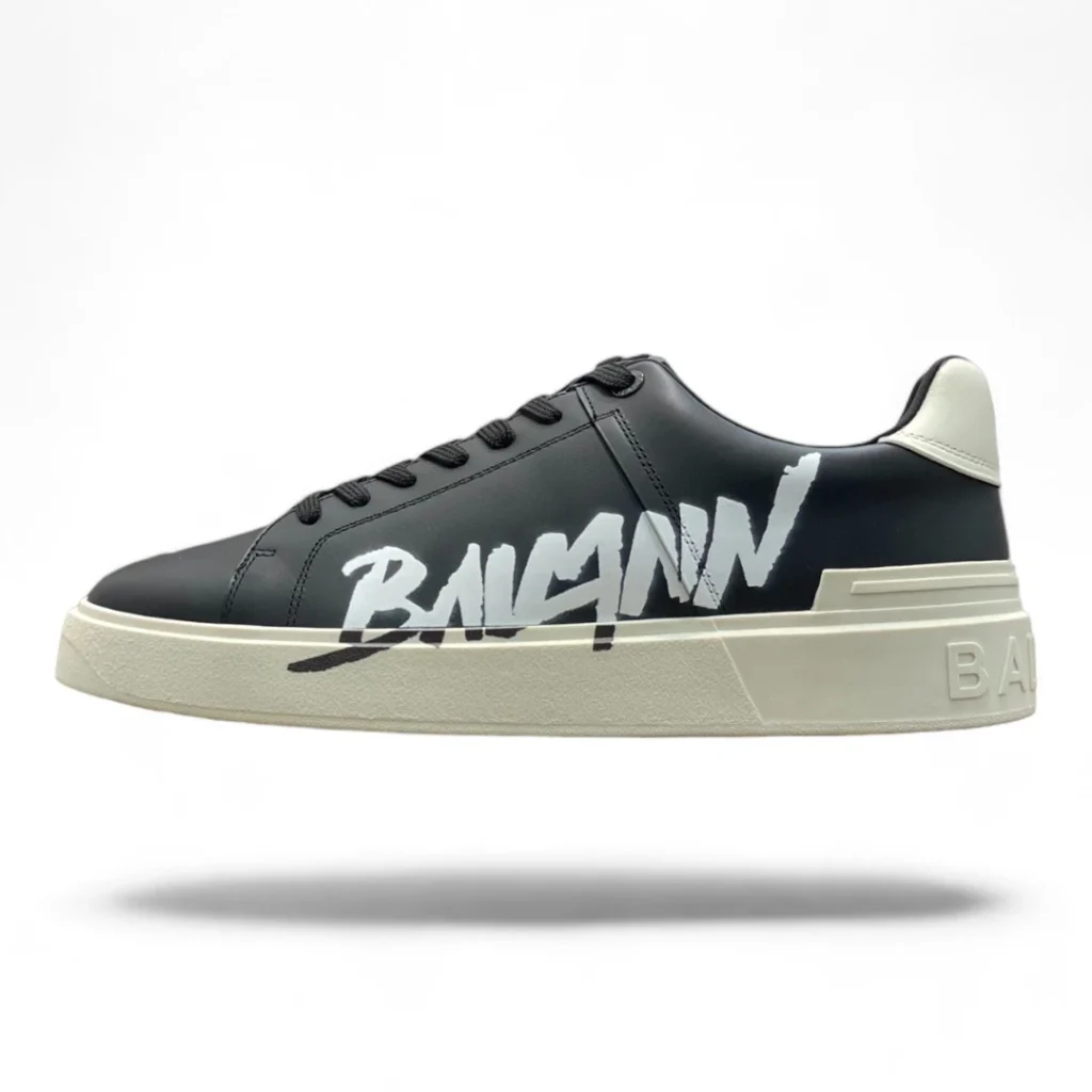 BALMAIN b-court graffiti black and white