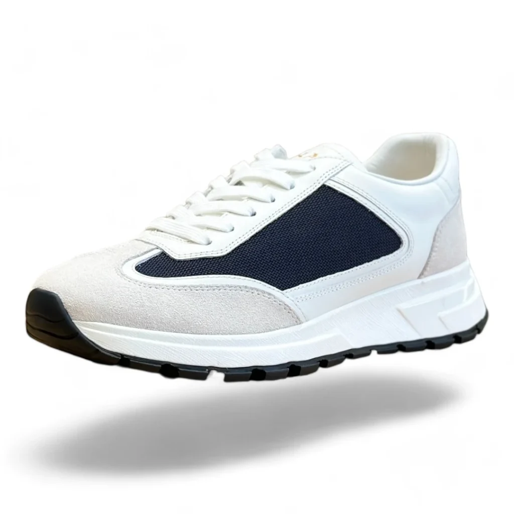 PRADA tech runner white, black, and grey
