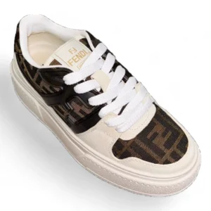 FENDI flow monogram brown and white