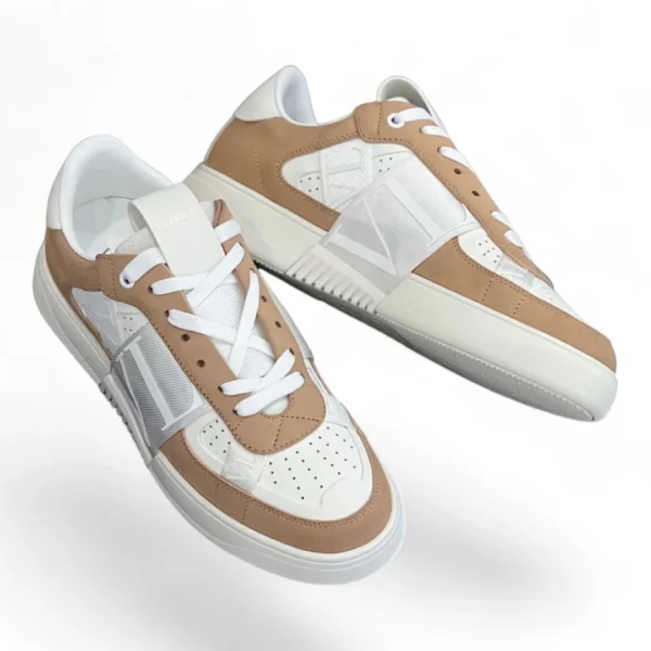 VALENTINO garavani vltn low-top beige and white