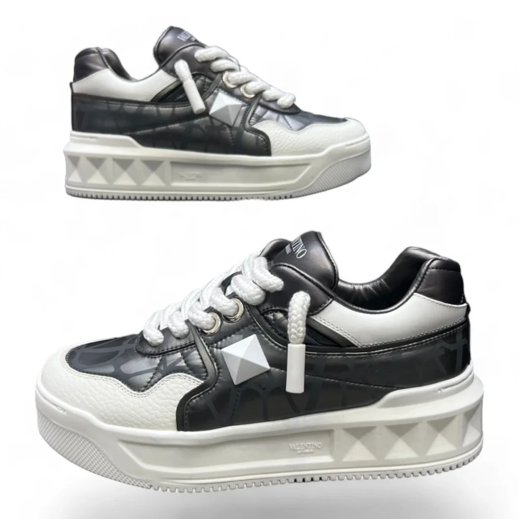 VALENTINO garavani open skate black and white