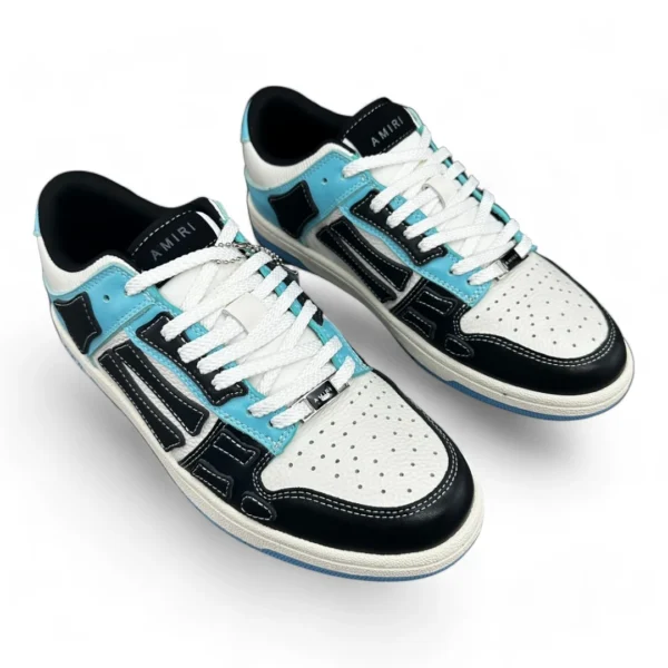 AMIRI court low-top black and sky blue