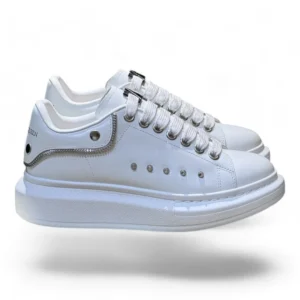 ALEXANDER MCQUEEN oversized sneaker white and silver