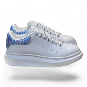 ALEXANDER MCQUEEN oversized sneaker white and light blue