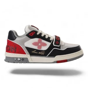 LOUIS VUITTON lv trainer white and red