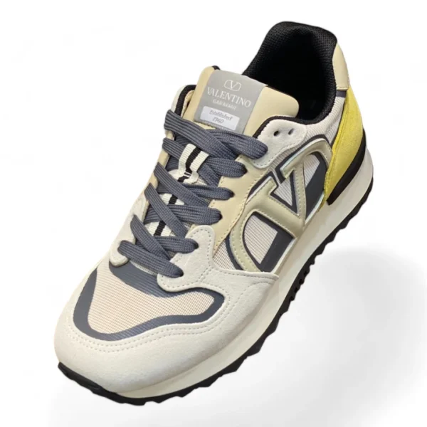 VALENTINO garavani rockrunner beige and yellow