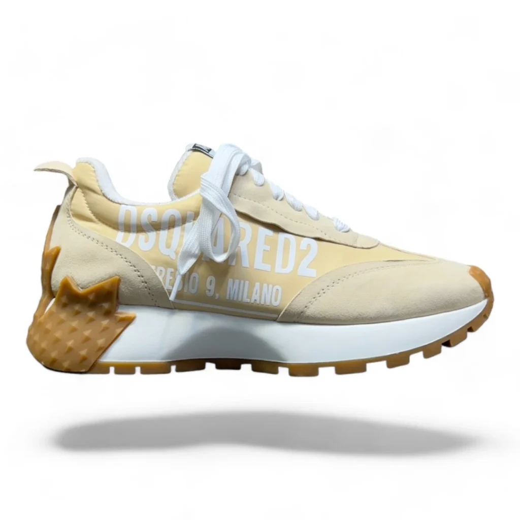 DSQUARED2 bubble sneakers beige and white