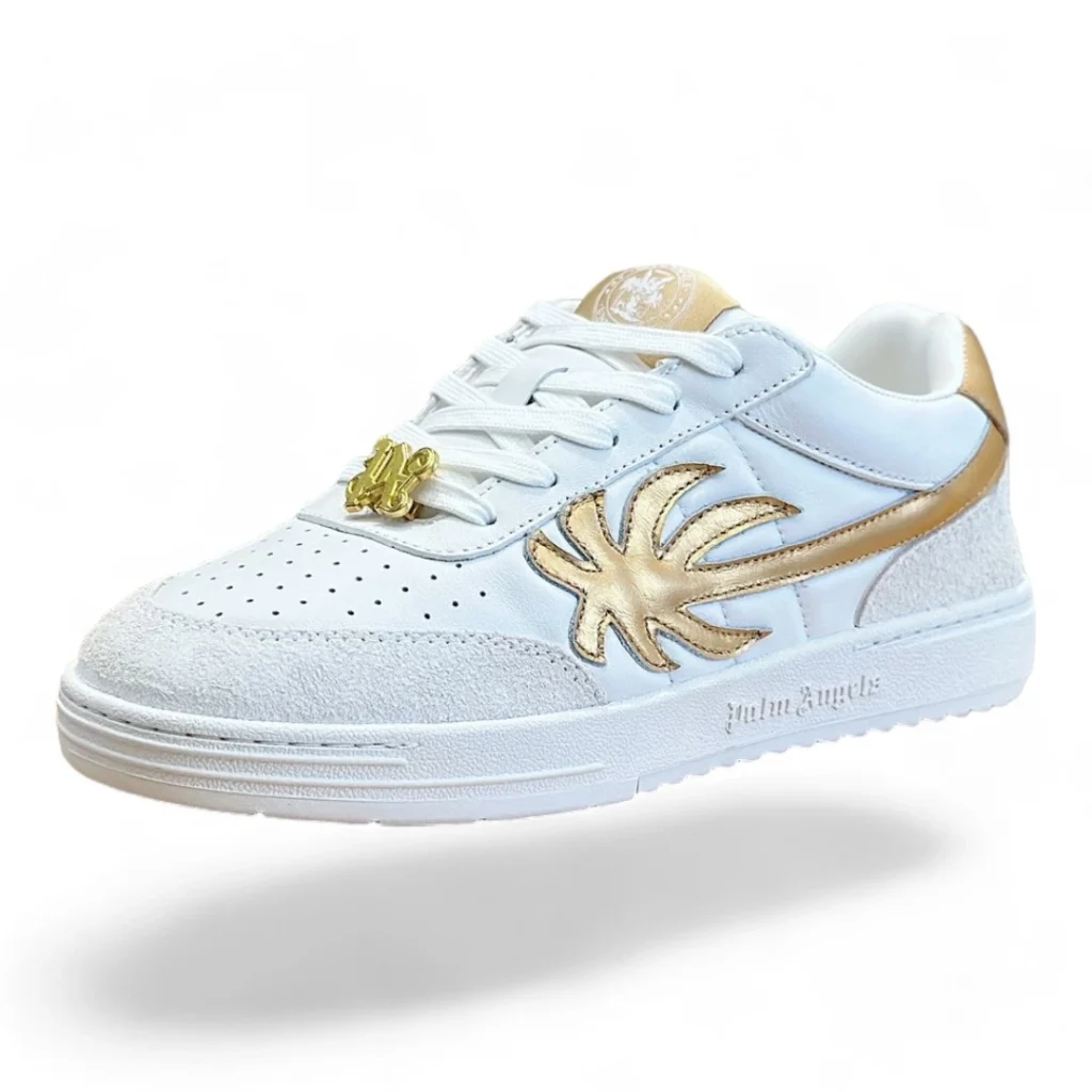 PALM ANGELS palm one white and gold