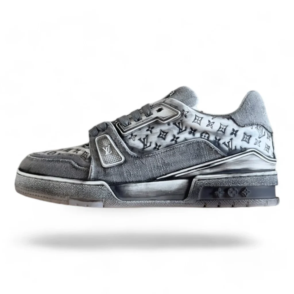LOUIS VUITTON trainer sneaker all-over monogram grey