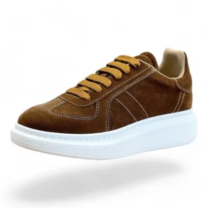 ALEXANDER MCQUEEN oversized sneaker brown and white