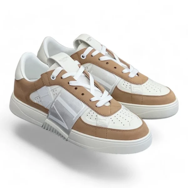 VALENTINO garavani vltn low-top beige and white