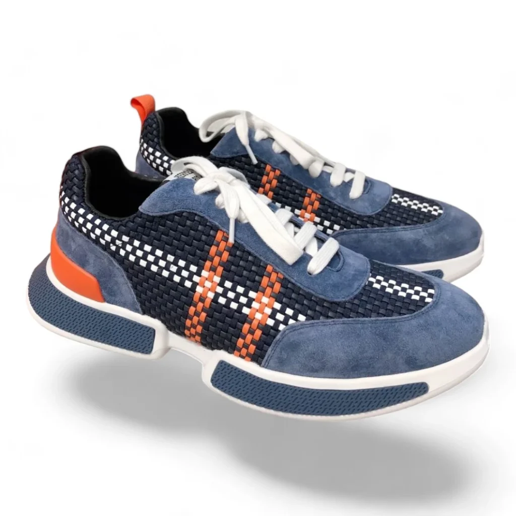 HERMÈS bounce sneaker blue and orange