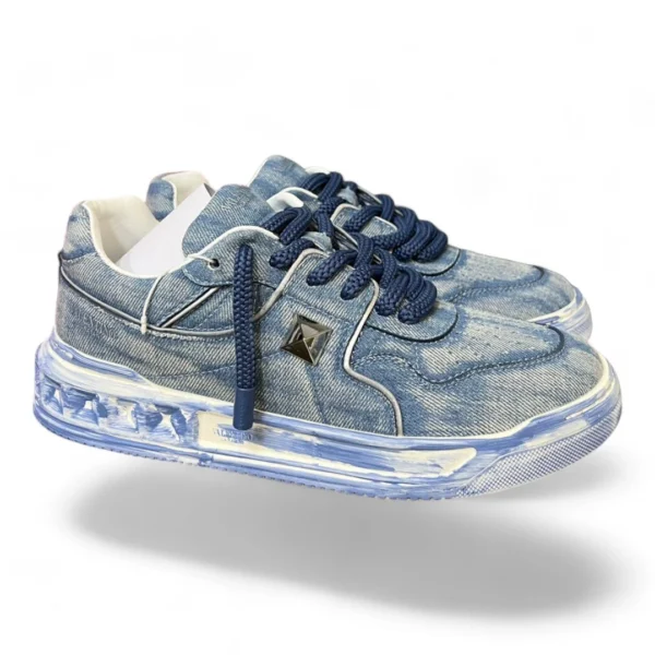 VALENTINO garavani one stud XL blue canvas
