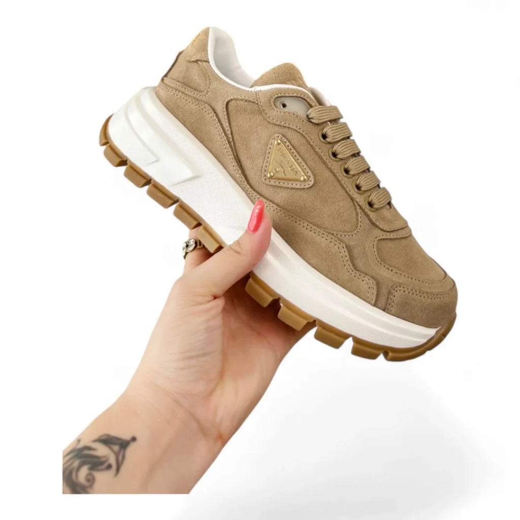 PRADA prax 01 suede beige