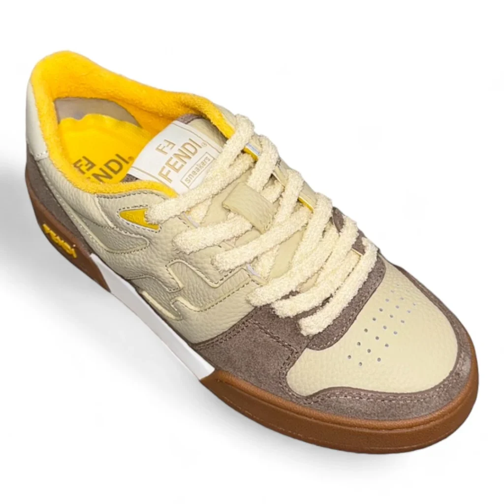 FENDI match canvas beige and yellow