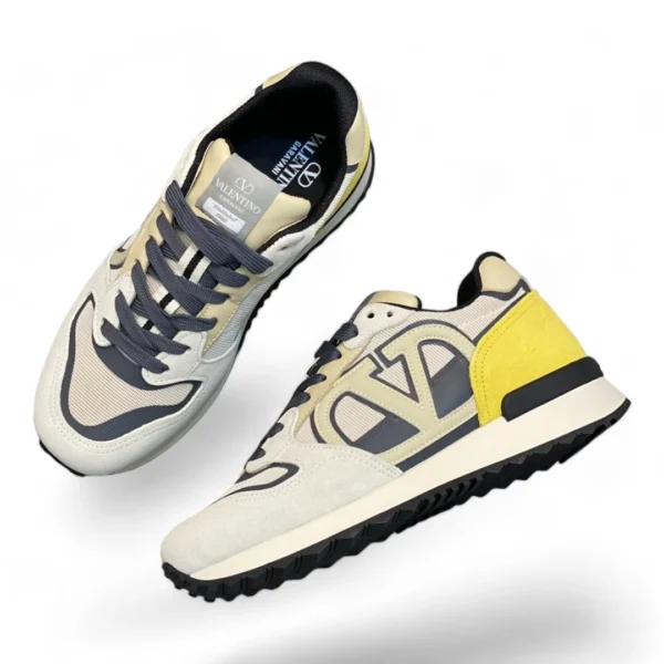 VALENTINO garavani rockrunner beige and yellow