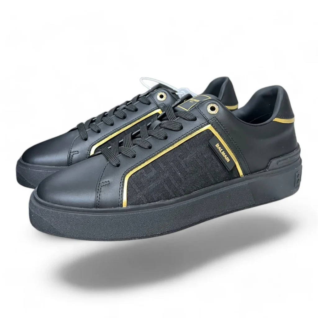 BALMAIN b-court black and gold