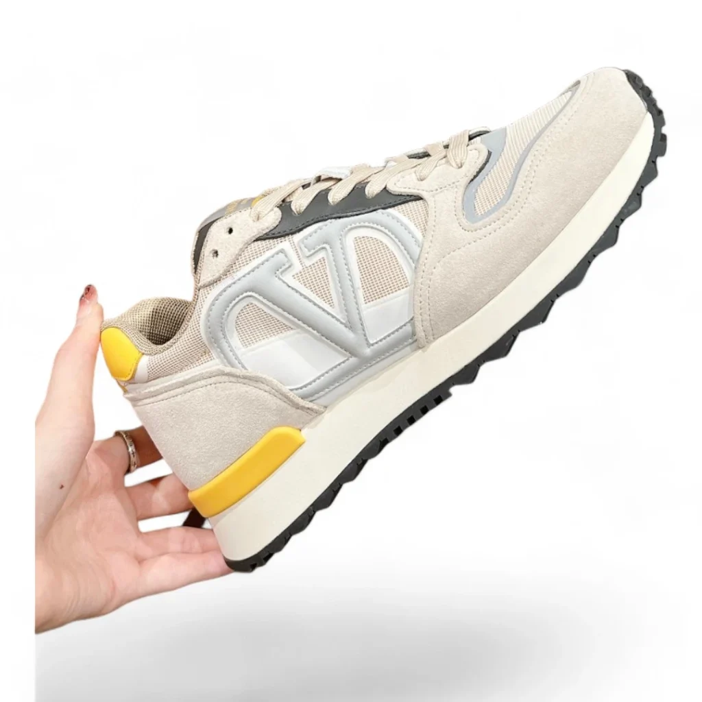 VALENTINO garavani rockrunner white, beige, and yellow