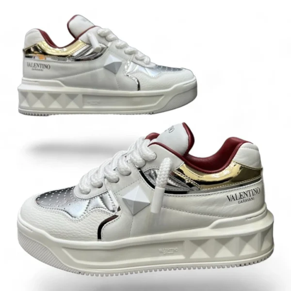 VALENTINO garavani open skate white and silver