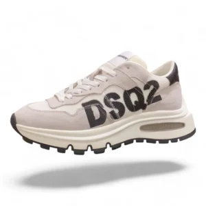 DSQUARED2 giant 2.0 runner white and black