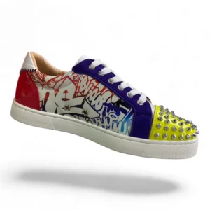 CHRISTIAN LOUBOUTIN vieira 2 graffiti yellow and purple