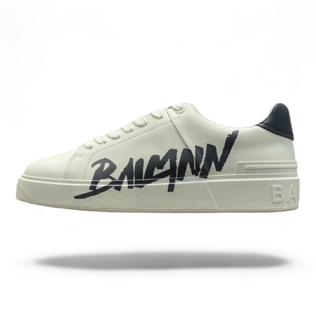 BALMAIN b-court graffiti white and black