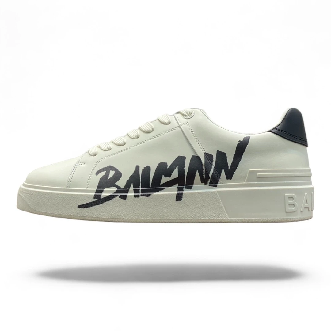 BALMAIN b-court graffiti white and black