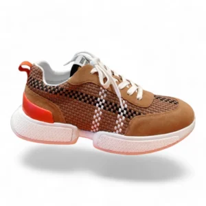 HERMÈS bounce sneaker brown and white