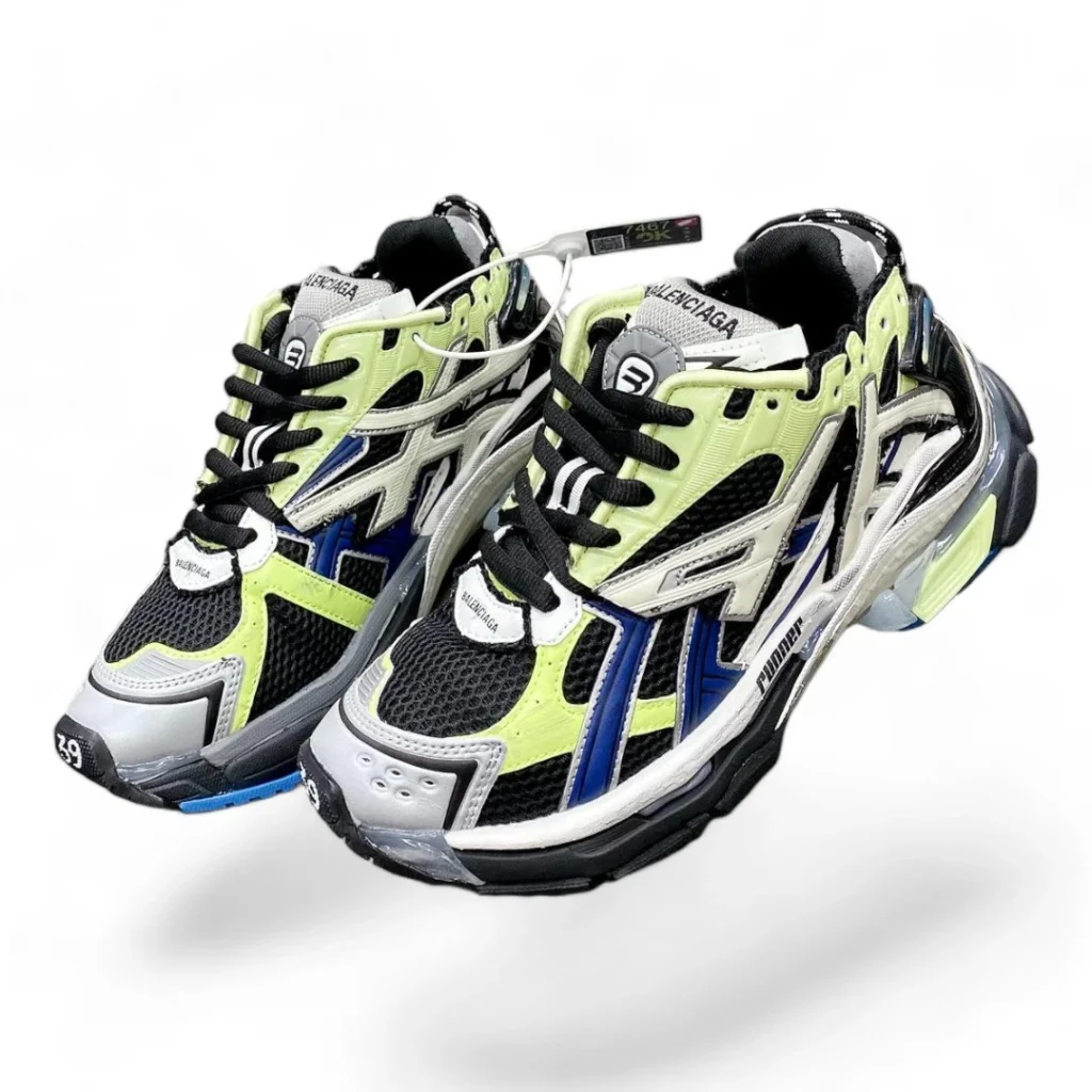 BALENCIAGA runner yellow, black, and blue