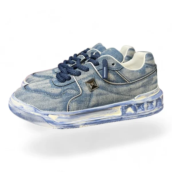 VALENTINO garavani one stud XL blue canvas